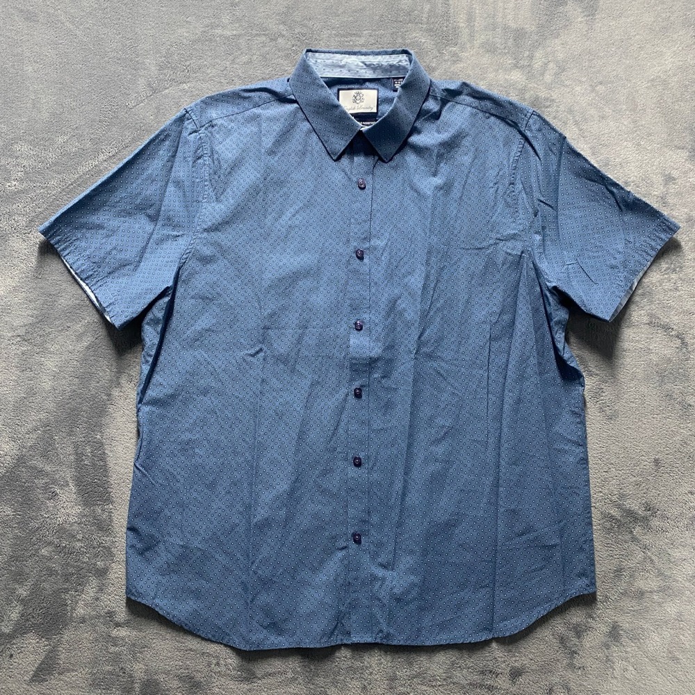 English Laundry Button Down Mens XXL Blue Excellent Slim Fit Wrinkle Resistant